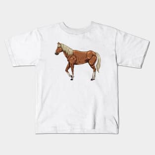 Drawing of a Haflinger Kids T-Shirt